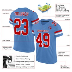 Rot-Weiß Custom Blau Jersey Authentic Mesh Football Light Rot-Weiß Custom Blau Jersey Authentic Mesh Football Light