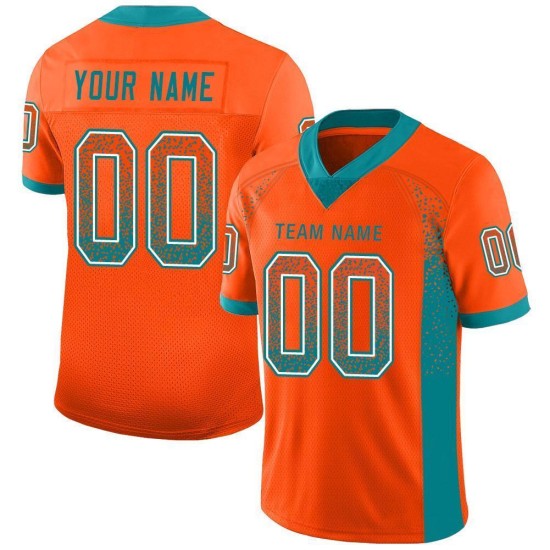 Mesh Jersey Orange Custom Aqua-Weiß Drift Fashion Fußball Mesh Jersey Orange Custom Aqua-Weiß Drift Fashion Fußball