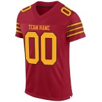 Gold-Schwarzes Cardinal Football-Trikot, individuell gestaltetes authentisches Mesh Gold-Schwarzes Cardinal Football-Trikot, individuell gestaltetes authentisches Mesh