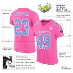 Trikot Custom Blau-Weiß Fußball Authentic Mesh Hellrosa Trikot Custom Blau-Weiß Fußball Authentic Mesh Hellrosa