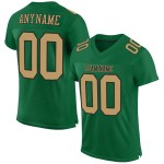 Benutzerdefiniertes authentisches Kelly Green Gold-Black Old Football Mesh-Trikot Benutzerdefiniertes authentisches Kelly Green Gold-Black Old Football Mesh-Trikot