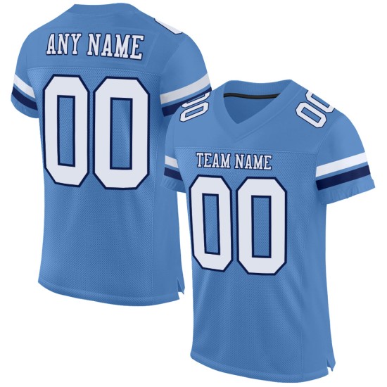 Benutzerdefinierte Blau Jersey Weiß-Marineblau Fußball Mesh Authentic Licht Benutzerdefinierte Blau Jersey Weiß-Marineblau Fußball Mesh Authentic Licht