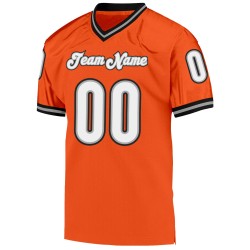 Jersey Orange Mesh Football Throwback Custom Weiß-Schwarz Authentic Jersey Orange Mesh Football Throwback Custom Weiß-Schwarz Authentic