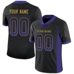 Fußballtrikot Fashion Custom Lila-Altgold Mesh Drift Schwarz Fußballtrikot Fashion Custom Lila-Altgold Mesh Drift Schwarz