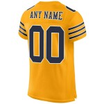Authentisches gold-marineblau-weißes Fußball-Mesh-Trikot nach Maß Authentisches gold-marineblau-weißes Fußball-Mesh-Trikot nach Maß