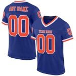 Football Royal Trikot Throwback Orange-Weiß Mesh Custom Authentic Football Royal Trikot Throwback Orange-Weiß Mesh Custom Authentic