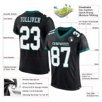 Football Mesh Authentic Custom Schwarz Weiß-Mitternachtstrikot Grün Football Mesh Authentic Custom Schwarz Weiß-Mitternachtstrikot Grün