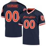 Navy Mesh Orange-Weiß Fußballtrikot Authentic Throwback Custom Navy Mesh Orange-Weiß Fußballtrikot Authentic Throwback Custom