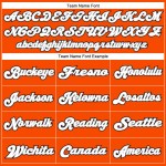Jersey Orange Mesh Football Throwback Custom Weiß-Schwarz Authentic Jersey Orange Mesh Football Throwback Custom Weiß-Schwarz Authentic