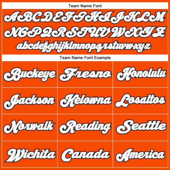 Jersey Orange Mesh Football Throwback Custom Weiß-Schwarz Authentic Jersey Orange Mesh Football Throwback Custom Weiß-Schwarz Authentic