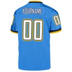 Weiß-Marineblau Authentic Jersey Mesh Throwback Football Custom Powder Blue Weiß-Marineblau Authentic Jersey Mesh Throwback Football Custom Powder Blue