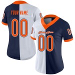 Mesh Navy Orange-Weiß Trikot Fußball Fashion Custom Split Mesh Navy Orange-Weiß Trikot Fußball Fashion Custom Split