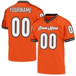 Jersey Orange Mesh Football Throwback Custom Weiß-Schwarz Authentic Jersey Orange Mesh Football Throwback Custom Weiß-Schwarz Authentic