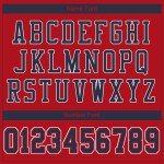 Authentisches, marineblau-weißes Custom-Football-Trikot aus rotem Mesh Authentisches, marineblau-weißes Custom-Football-Trikot aus rotem Mesh
