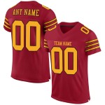 Gold-Schwarzes Cardinal Football-Trikot, individuell gestaltetes authentisches Mesh Gold-Schwarzes Cardinal Football-Trikot, individuell gestaltetes authentisches Mesh