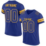 Mesh Football Royal Custom Jersey Authentic Royal-Gold Mesh Football Royal Custom Jersey Authentic Royal-Gold