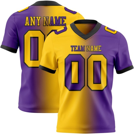 Jersey Gradient Custom Mesh Fashion Fußball Gelb-Schwarz Lila Authentic Jersey Gradient Custom Mesh Fashion Fußball Gelb-Schwarz Lila Authentic