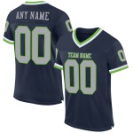 Throwback Grau-Neon Trikot Football Navy Custom Mesh Grün Authentic Throwback Grau-Neon Trikot Football Navy Custom Mesh Grün Authentic
