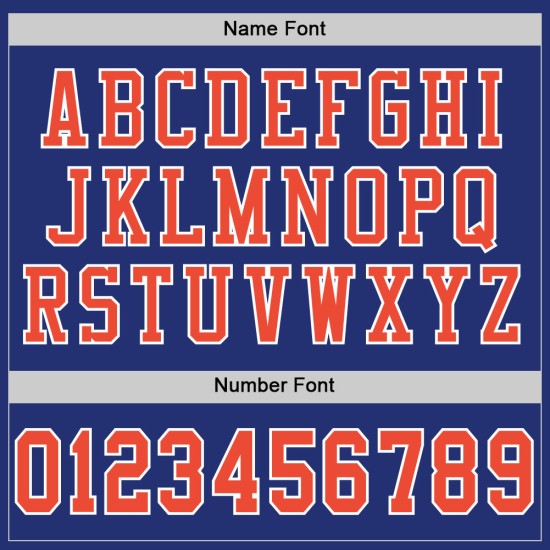 Football Royal Trikot Throwback Orange-Weiß Mesh Custom Authentic Football Royal Trikot Throwback Orange-Weiß Mesh Custom Authentic