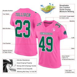 Grün-Weiß Mesh Authentic Pink Kelly Custom Jersey Football Grün-Weiß Mesh Authentic Pink Kelly Custom Jersey Football
