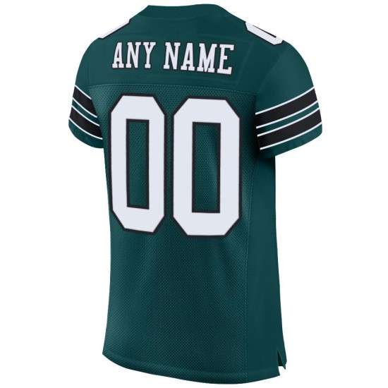 Midnight Jersey Weiß-Schwarz Grün Custom Football Mesh Authentic Midnight Jersey Weiß-Schwarz Grün Custom Football Mesh Authentic