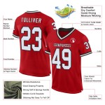 Weiß-Schwarz-Rot Football Mesh Jersey Throwback Custom Authentic Weiß-Schwarz-Rot Football Mesh Jersey Throwback Custom Authentic