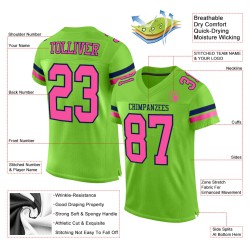 Grün Fußball Neon Pink-Navy Jersey Custom Authentic Mesh Grün Fußball Neon Pink-Navy Jersey Custom Authentic Mesh