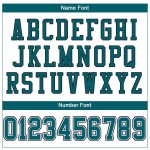 Jersey Authentic Football Teal-Schwarz Custom Mesh Weiß Jersey Authentic Football Teal-Schwarz Custom Mesh Weiß