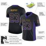 Fußballtrikot Fashion Custom Lila-Altgold Mesh Drift Schwarz Fußballtrikot Fashion Custom Lila-Altgold Mesh Drift Schwarz