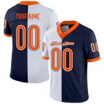Mesh Navy Orange-Weiß Trikot Fußball Fashion Custom Split Mesh Navy Orange-Weiß Trikot Fußball Fashion Custom Split