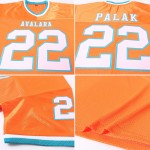 Orange Mesh Custom Jersey Authentic Throwback Weiß-Blaugrün Fußball Orange Mesh Custom Jersey Authentic Throwback Weiß-Blaugrün Fußball