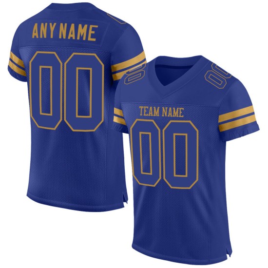 Authentisches Goldtrikot Royal-Old Football Royal Custom Mesh Authentisches Goldtrikot Royal-Old Football Royal Custom Mesh