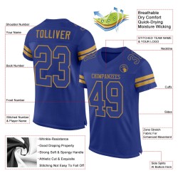 Authentisches Goldtrikot Royal-Old Football Royal Custom Mesh Authentisches Goldtrikot Royal-Old Football Royal Custom Mesh