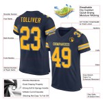 Mesh Navy Custom Gold-Light Authentic Blue Jersey Fußball Mesh Navy Custom Gold-Light Authentic Blue Jersey Fußball