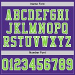 Jersey Authentic Neon Grün-Weiß Custom Lila Fußball Mesh