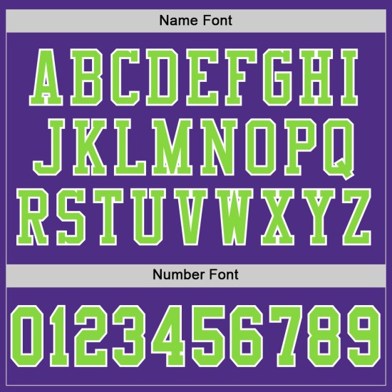 Jersey Authentic Neon Grün-Weiß Custom Lila Fußball Mesh