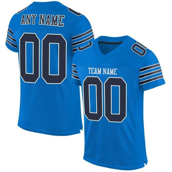 Mesh-Trikot Authentic Custom Panther Blau Marine-Weiß Fußball Mesh-Trikot Authentic Custom Panther Blau Marine-Weiß Fußball