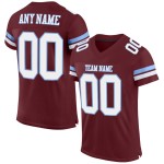 Jersey Burgund Authentic Blau Mesh Weiß-Licht Custom Fußball Jersey Burgund Authentic Blau Mesh Weiß-Licht Custom Fußball