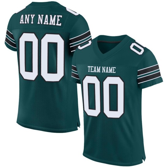 Midnight Jersey Weiß-Schwarz Grün Custom Football Mesh Authentic Midnight Jersey Weiß-Schwarz Grün Custom Football Mesh Authentic