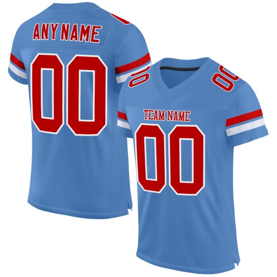 Rot-Weiß Custom Blau Jersey Authentic Mesh Football Light Rot-Weiß Custom Blau Jersey Authentic Mesh Football Light