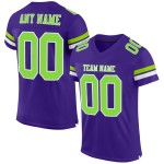 Jersey Authentic Neon Grün-Weiß Custom Lila Fußball Mesh