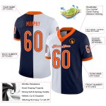 Mesh Navy Orange-Weiß Trikot Fußball Fashion Custom Split Mesh Navy Orange-Weiß Trikot Fußball Fashion Custom Split
