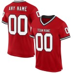 Weiß-Schwarz-Rot Football Mesh Jersey Throwback Custom Authentic Weiß-Schwarz-Rot Football Mesh Jersey Throwback Custom Authentic