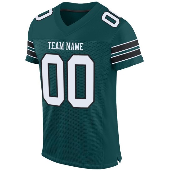 Midnight Jersey Weiß-Schwarz Grün Custom Football Mesh Authentic Midnight Jersey Weiß-Schwarz Grün Custom Football Mesh Authentic
