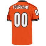 Jersey Orange Mesh Football Throwback Custom Weiß-Schwarz Authentic Jersey Orange Mesh Football Throwback Custom Weiß-Schwarz Authentic
