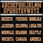 Benutzerdefiniertes authentisches schwarzes orange-weißes Texas Football-Trikot Benutzerdefiniertes authentisches schwarzes orange-weißes Texas Football-Trikot