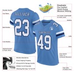 Benutzerdefinierte Blau Jersey Weiß-Marineblau Fußball Mesh Authentic Licht Benutzerdefinierte Blau Jersey Weiß-Marineblau Fußball Mesh Authentic Licht