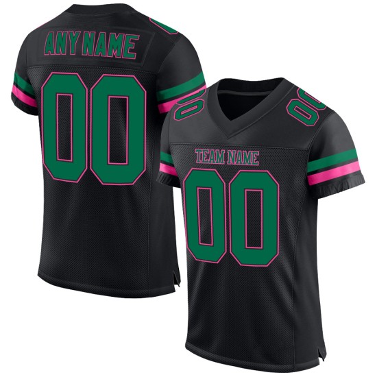 Fußball Custom Trikot Kelly Schwarz Authentic Mesh Grün-Pink Fußball Custom Trikot Kelly Schwarz Authentic Mesh Grün-Pink