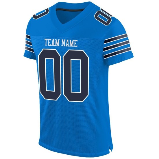 Mesh-Trikot Authentic Custom Panther Blau Marine-Weiß Fußball Mesh-Trikot Authentic Custom Panther Blau Marine-Weiß Fußball