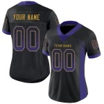 Fußballtrikot Fashion Custom Lila-Altgold Mesh Drift Schwarz Fußballtrikot Fashion Custom Lila-Altgold Mesh Drift Schwarz